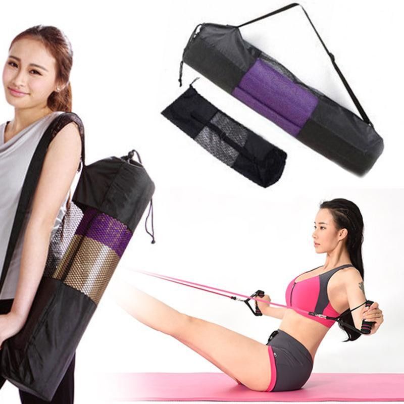 La stuoia portatile nera di yoga porta la borsa dell'yoga delle donne di nylon leggere di Pilates della borsa fornitore